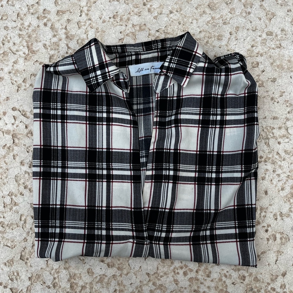 SOLD Cropped Collard Shirt